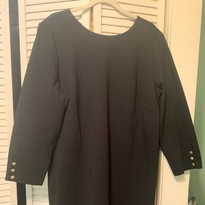 NWT Chico Size 4 Black Ponte dress